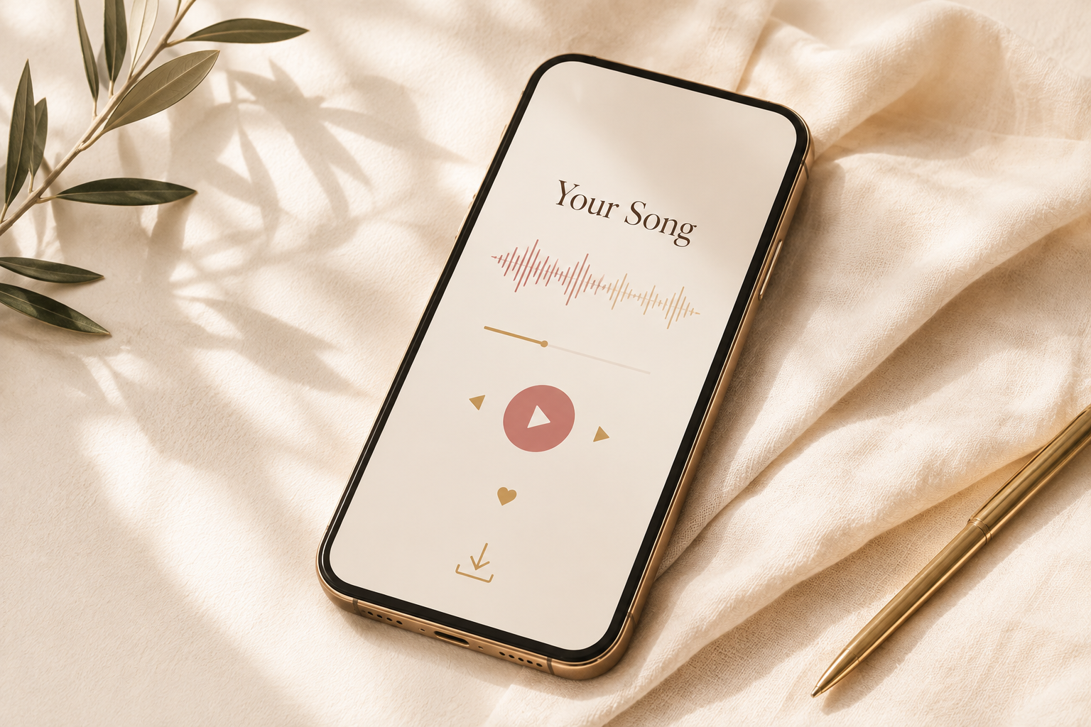The Studio by Maggie custom song package: an mp3 file with two variations, plus the lyrics in plain text